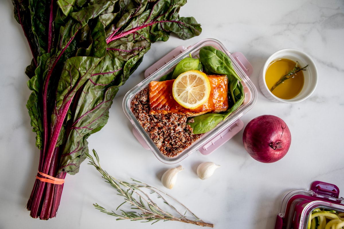 Fresh ingredients and healthy cooking preparation